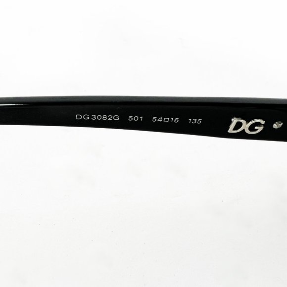 Dolce Gabbana DG3082G RX Eyeglasses 501 Black 54-16-135 Made In Italy Side Bling - Picture 6 of 9